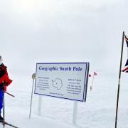 Preet at the Geographic South Pole