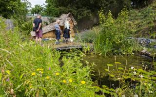 Visitors enjoy the RSPB Flatford Wildlife Garden Nature Reserve where staff are happy to chat about wildlife gardens.