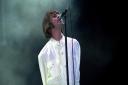 Oasis lead singer Liam Gallagher at Knebworth 1996