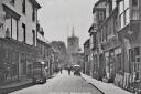 Church Street, Rickmansworth 
This postcard of Church Street, taken in the early part of the 20th century, depicts a tranquil panorama of the area long since gone. The magnificent 17th tower of the parish church, St Mary’s, can be seen in the