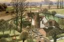 Ronald Lampitt lived most of his life in Kent and painted many beautiful and evocative scenes of country life