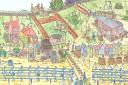 A detail from The Whitstable Tapestry