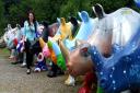 Gina Franchi of Paignton Zoo with rhinos before the Great Big Rhino Road Trip