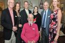 Neuro Therapy Centre Trustee's centre John Brierley, Michael Martin, Katie Roebuck, Dr Ted Rose, Claire Huxley, Philip Greenlees and Louise Eccleston.