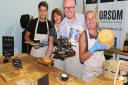 At the 'Best Trade Stand'  are Frank Farrington,  Sandi Belton,  Richard Hollingdale and Kerry Meadows of ORSOM Hand made Cheese of Hatherton, Nantwich