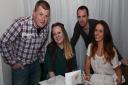 Pete Goddard, Gemma Pinkney, Joe Thompson and Jennifer Metcalfe of Hollyoaks
