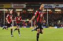 Joshua King celebrates making it 2-1 during Bournemouth v Manchester United (12 December 2015) Photo: Sophie Cook/AFC Bournemouth/Digital South