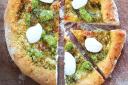 Fast sourdough pizza, topped with jalapeno pesto and pecorino yoghurt Photo: WhitePepper Cookery Academy