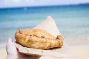 Cornish Pasty at the Beach in St Ives