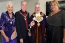 Mayoress of West Lancashire Ann Stubbert, Mayor of West Lancashire Cllr. Noel Delaney, Mayor of Preston Cllr. Trevor Hart, Mayoress of Preston Laura King