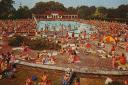 Packing them in - a classic lido view from the nostalgic 'Liquid Assets' book by Janet Smith