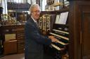 Peter playing Derby Cathedral organ