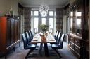 Classic elegance meets modern design in this timeless dining room
