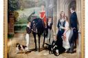 The Reverend Nathaniel Bond (1804 -1889) and his family at Creech Grange in Dorset painted by William Beetham in 1848, which can be seen in Dorset Museum. The Bond family motto \'The world is not enough\' was used by Ian Fleming in his James Bond books