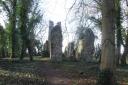 The ruined church at Saxlingham Thorpe gets almost completely hidden when the trees are in leaf Photo: Peter James