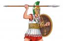 Groovy Greek soldier from the Horrible Histories series. (Illustration: Martin Brown)
