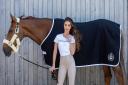 Nermina Pieters-Mekic in items from her new equestrian range, Equidae London (c) Tine Johnson