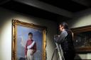 Portrait of Warrington-born jockey Steve Donoghue at the town's museum being unveiled in 2017. (c) Warrington Guardian