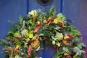 A Christmas wreath by the Parsons Wreath Company. Photo: Denise Bradley
