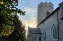 Visiting Hellington church on Norfolk Churches Trust bike ride and walk.