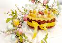 Simnel cake an traditional Easter cake featuring 11 marzipan balls representing the 11 apostles - but not including Judas