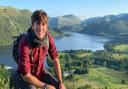 Simon Reeve takes a break from filming in the Lakes