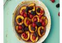 Roasted vanilla peaches with warm summer berries -  a stunning Sunday lunch dessert