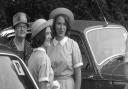 Princess Anne in uniform with a friend at Benenden School