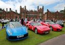 Supercars gather on the lawn of Capesthorne Hall