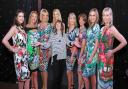Sue Huntington (centre) with her models; Caroline Beech, Karen-Jean Cookson, Abigail Kay, Stacey Firth, Lizzie Ball, Hazel Williams, Katy Hanlon and Carol Fiddies