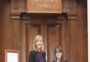 Tewkesbury Town clerk, Helen Railton-Price and Bredon Student Rebecca May