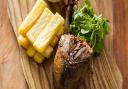 Roast grouse and game chips