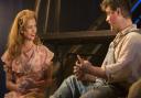 Saoirse-Monica Jackson (Curley's wife), and Kristian Phillips (Lennie) in Of Mice and Men