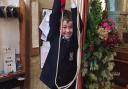 Ethan Barter in action ringing the bells at St Giles