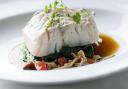Poached cod in an Asian broth