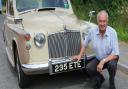 John Cumberlidge  at Mold with his Rover P4 in Coffee & Cream