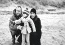 Carl, Vikki and Romy at Holkham beach