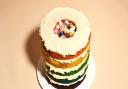 Kim-Joys Orange and amaretto rainbow cake