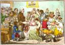 James Gillray’s nightmarish (or humorous depending on your point of view) 1802 caricature of Jenner vaccinating patients with cowpox who ignorantly assumed that they would grow bovine-like appendages. It seems there were vaccine sceptics then as now