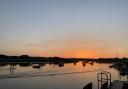 A sunset scene at Topsham on the River Exe