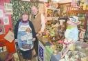 Pam and Keith Duncan in their shop museum in the village of Honing