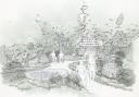A visual for Horatio's Garden at Chelsea Flower Show 2023 designed by Charlotte Harris and Hugo Bugg of Harris Bugg Studio. (c) Harris Bugg Studio
