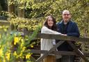 Garden designers Laura and Joe Carey from Holt, who have created a garden for the charity Talitha, for the Chelsea Flower Show.