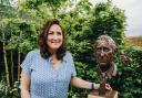 Keziah worked on her sculpture of King Charles III which was featured in the Dave Green Garden at Chelsea
