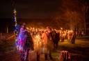 The torchlit procession through the orchards during last year's Wassail. (Photo: Supplied by purbeckcidercompany.co.uk)