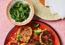 Chickpea, sweetcorn and feta fritters