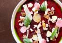 The beetroot carpaccio is so pretty it could pass as a desert.