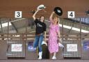 Katie Geddes and Christine Talbot warm up for line dancing at the Great Yorkshire Show