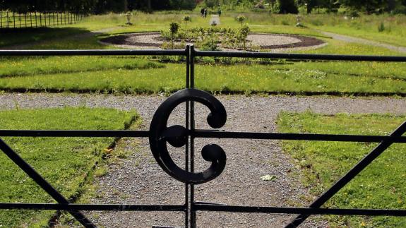 Great British Life: The Clifton family initials in the one of the gates Great British Life: The Clifton family initials in the one of the gates