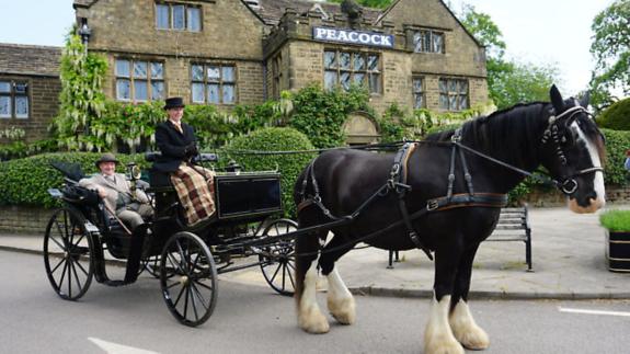 Great British Life: Richard makes stately progress to the river at Bakewell driven by Arraslea Shires from Alderwasley Great British Life: Richard makes stately progress to the river at Bakewell driven by Arraslea Shires from Alderwasley